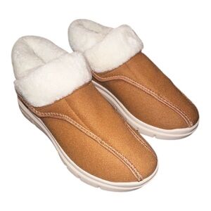 NWT FitVille Easy Top Diabetic V3 Faux Fir Lined Indoor Outdoor Loafer Size 8.5